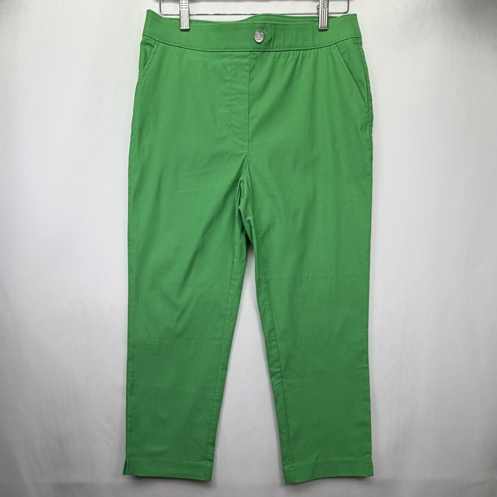 Rafaella Ladies Capri Pull On Stretch Capri Pants Kelly Green Size 8